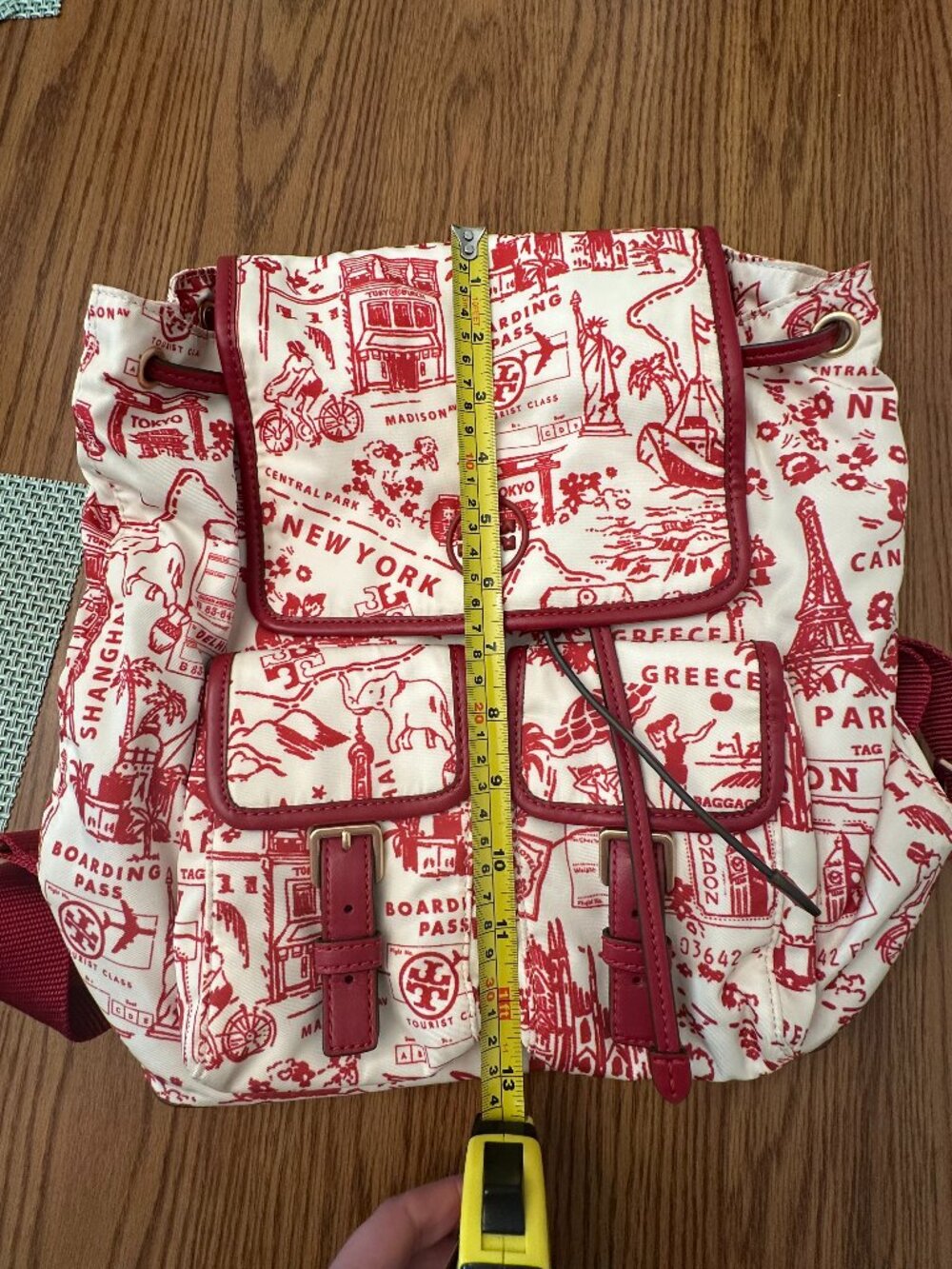 Tory Burch Printed Flap Backpack - Picture 6 of 7